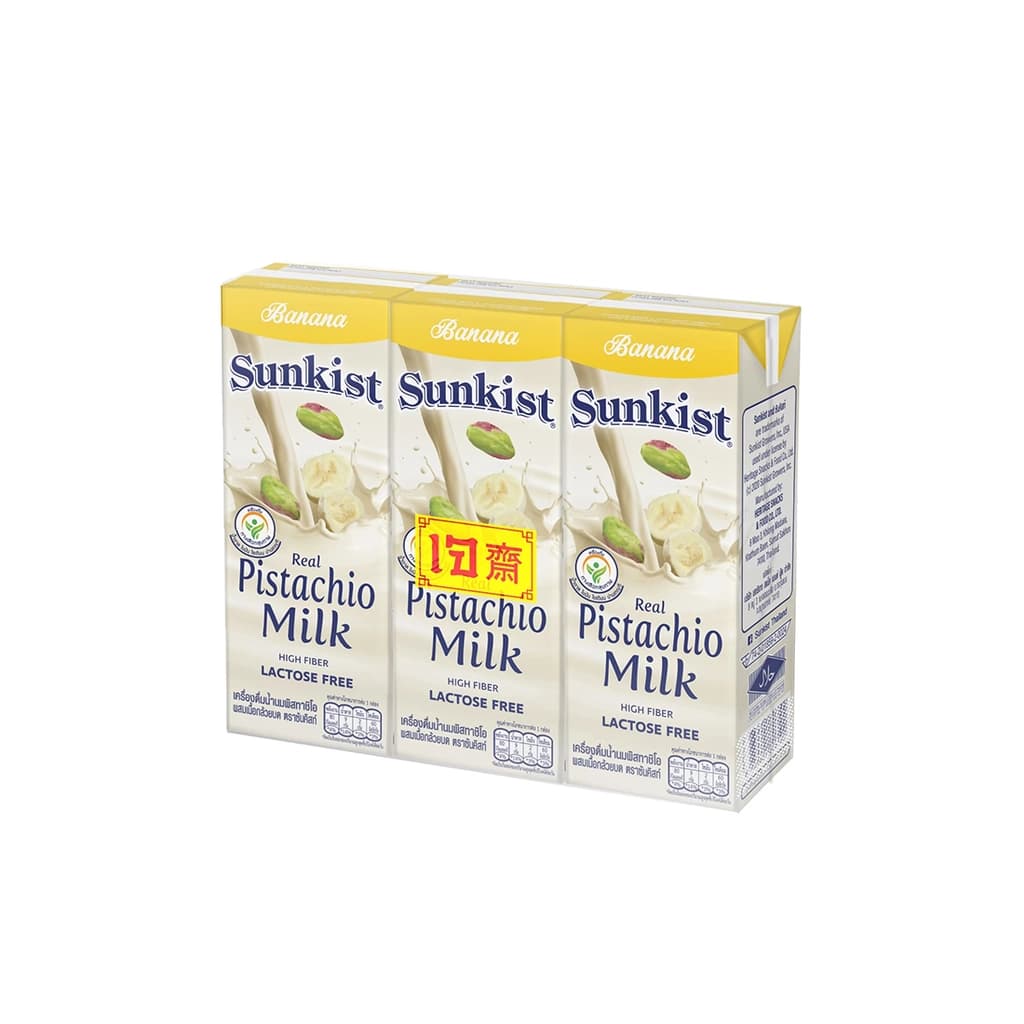 ซันคิสท์ นมพิสทาชิโอผสมเนื้อกล้วยบด 180มล. แพ็ค 3