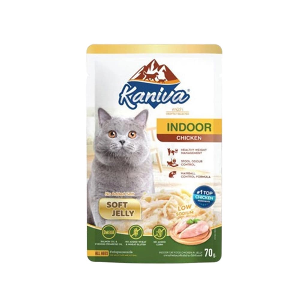 Kaniva Indoor Chicken In Jelly Pouch 70 G.
