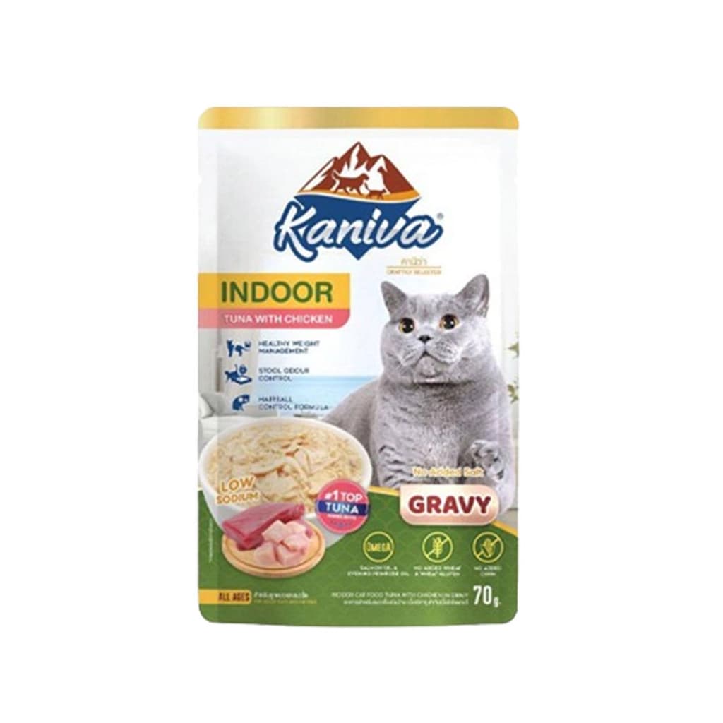 Kaniva Indoortuna & Chicken In Gravy 70 G.