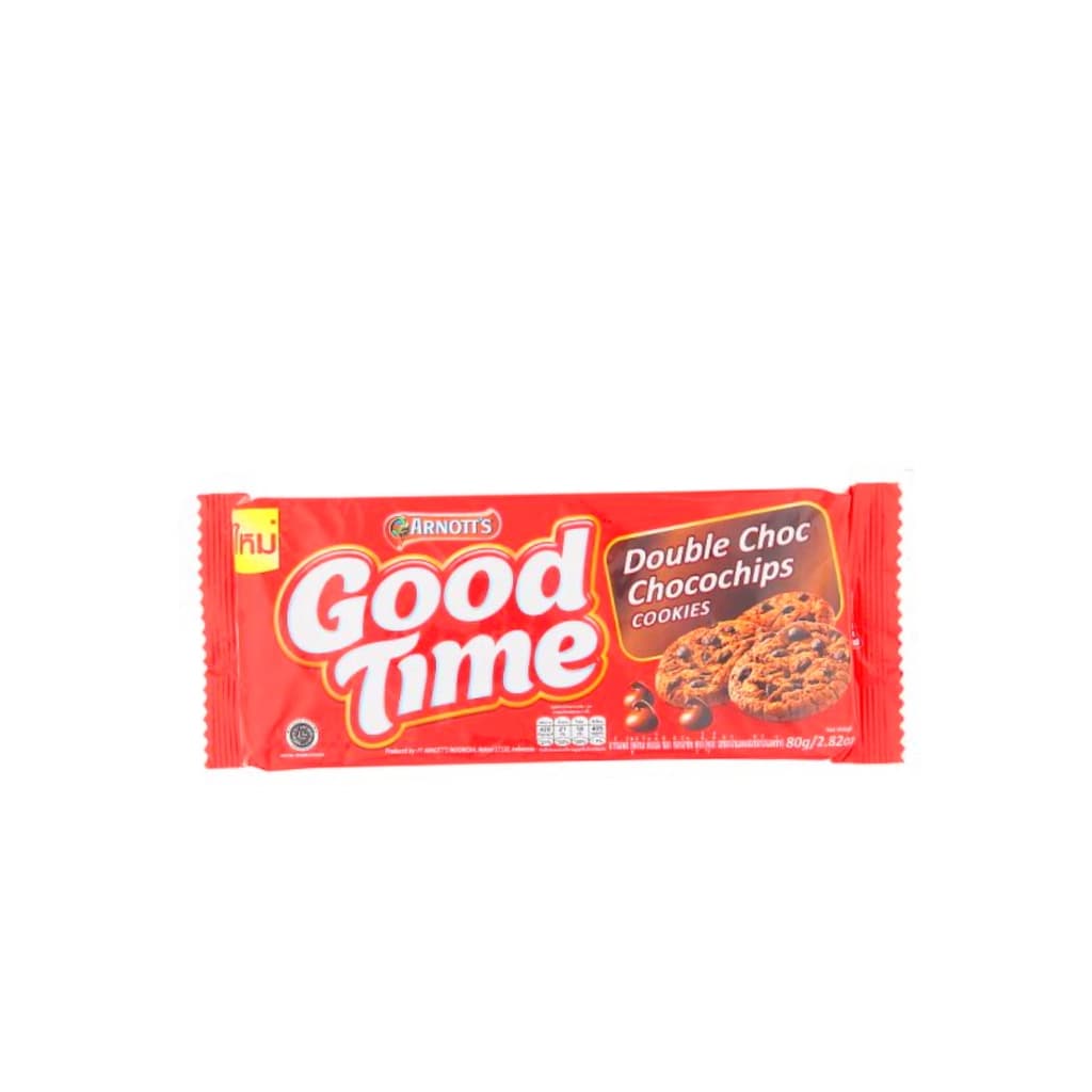 Arnott's Good Time Double Choc Chocochips 72G.