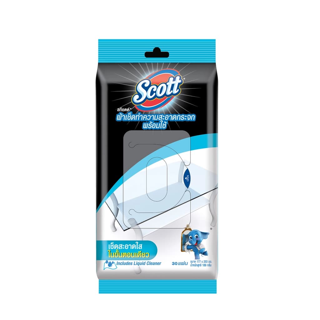 Scott Wipes Glass Cleaner 30PCS. 