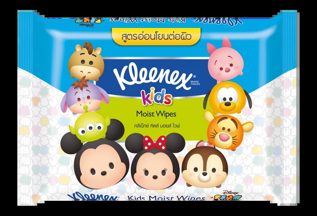 คลีเน็กซ์ คิดส์ ผ้าเช็ดทำความสะอาดผิวแบบเปียก มอยส์ ไวพ์ 50 แผ่น