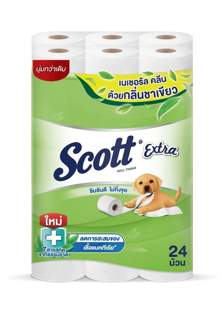 สก็อตต์ เอ็กซ์ตร้ากระดาษชำระเนเชอรัลคลีนหนา2ชั้น 24ม้วน