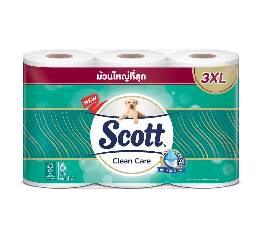 Scott Clean Care Toilet Tissue 3Ply 3XL 6Rolls