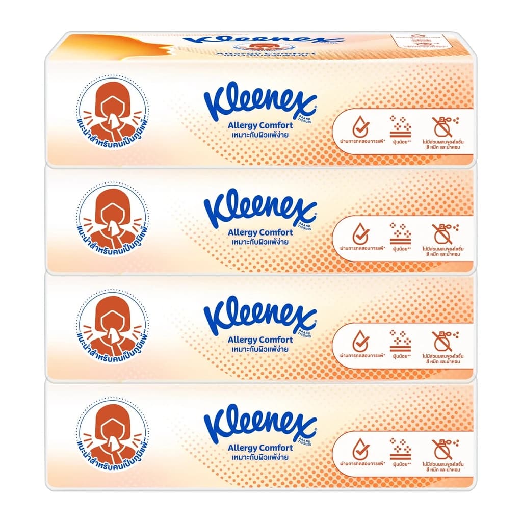 KLEENEX® ALLERGY COMFORT SOFT BOX 68 SHEETS PACK 4