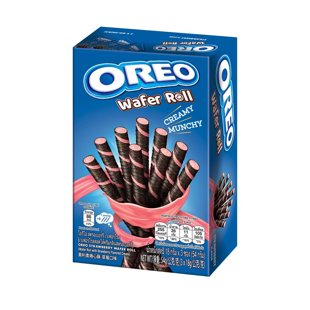 Oreo Strawberry Wafer Roll 54g
