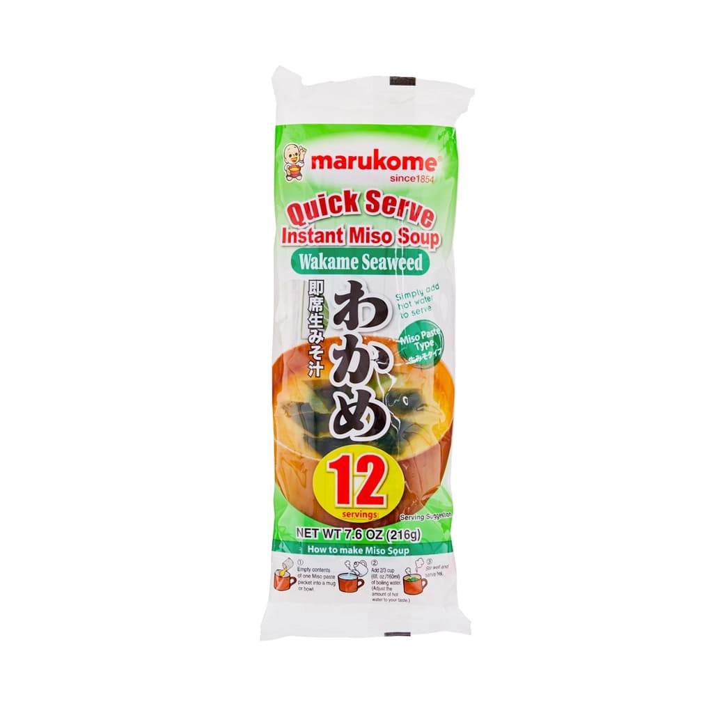 Marukome Quick Serve Instant Miso Soup with Wakame Seaweed 216G.