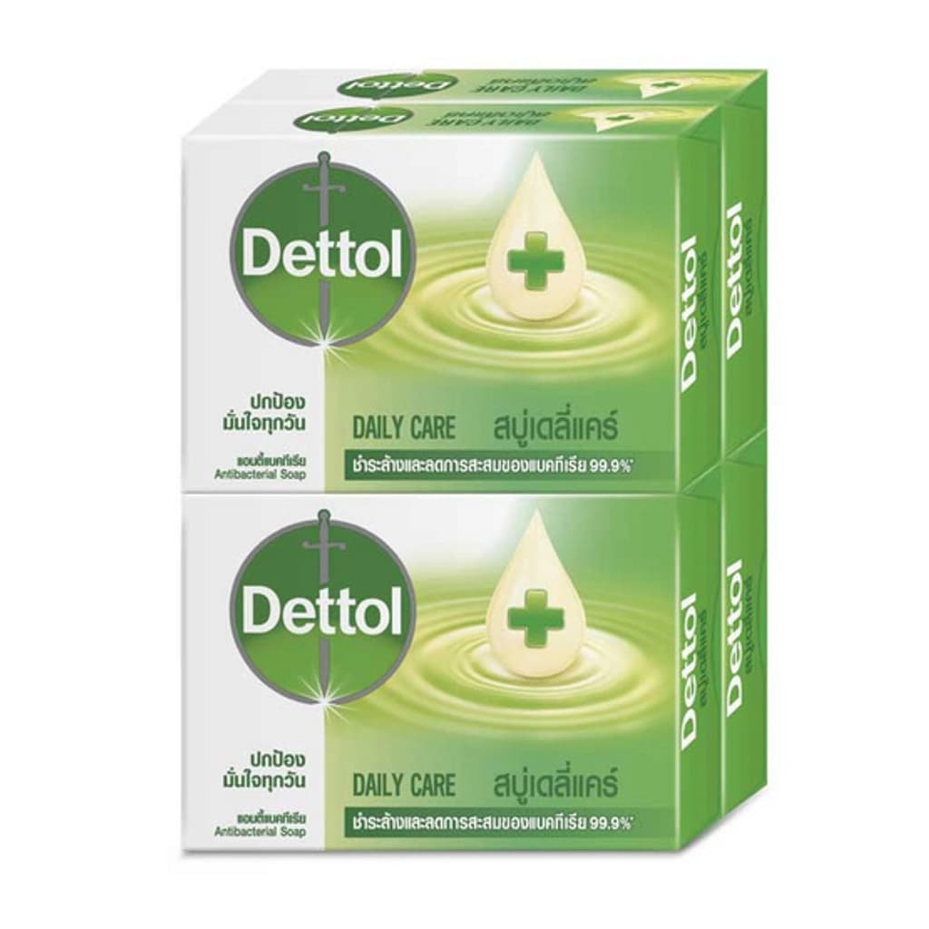 Dettol Daily Care Antibacterial Bar Soap 65 g. Pack 4