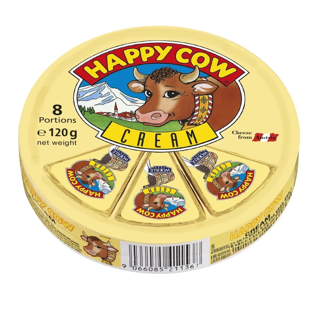 Happy Cow Cheese Portions Cream 120G.