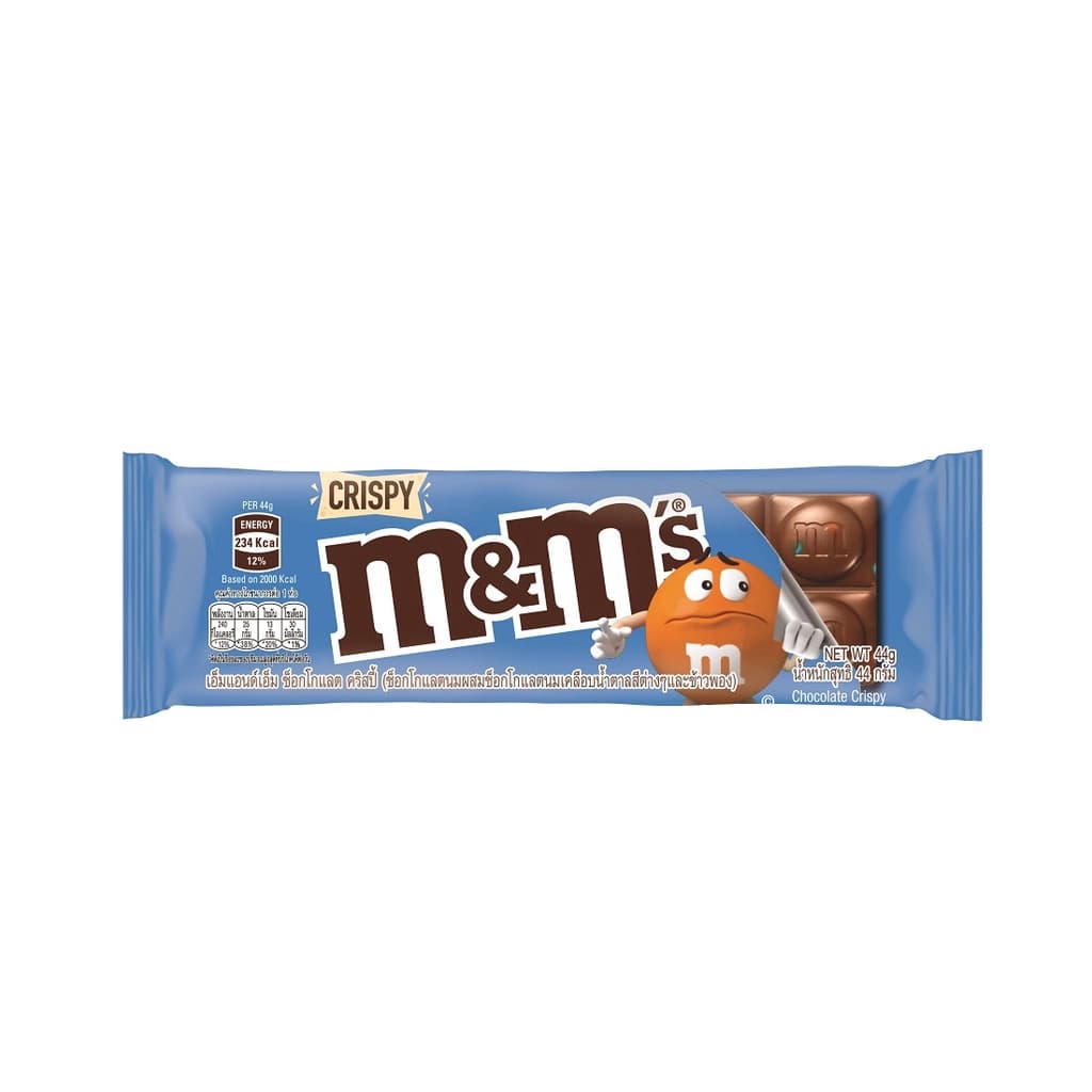 M&M Block Milk Chocolate with Crispy 44G.