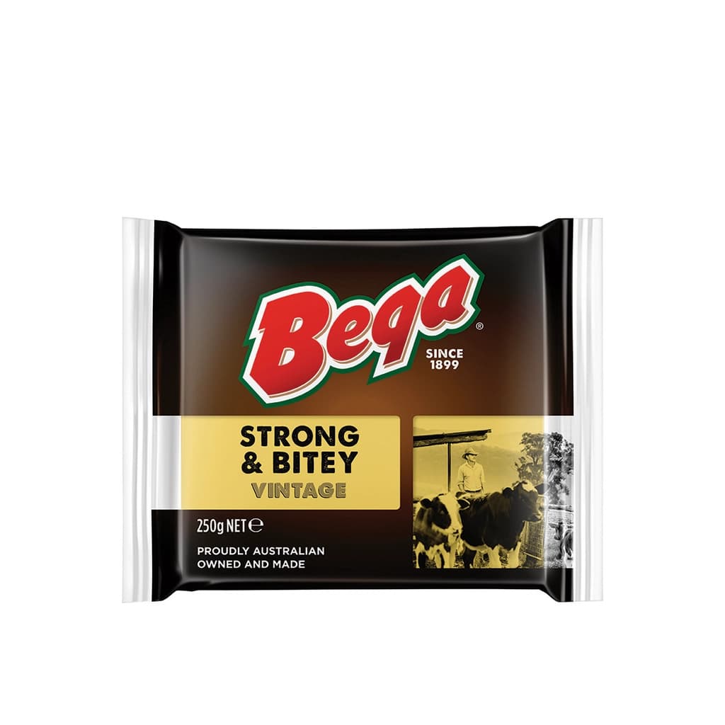 Bega Vintage Strong Bitey Cheddar 250G.