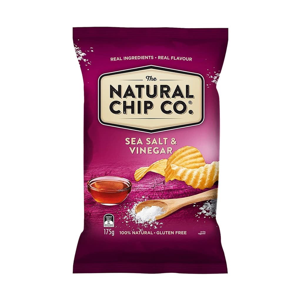 The Natural Chip Sea Salt and Vinegar Potato 175G.