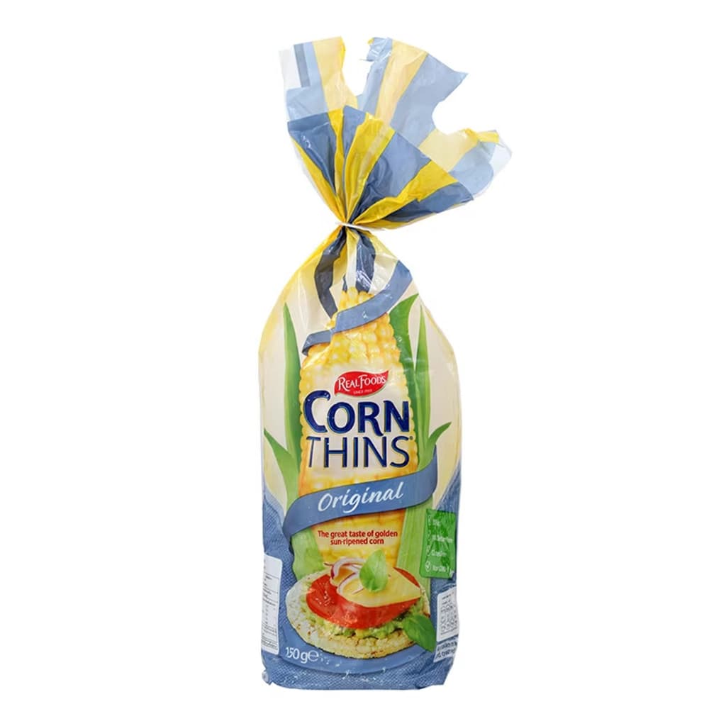 Real Foods Corn Thins 150G