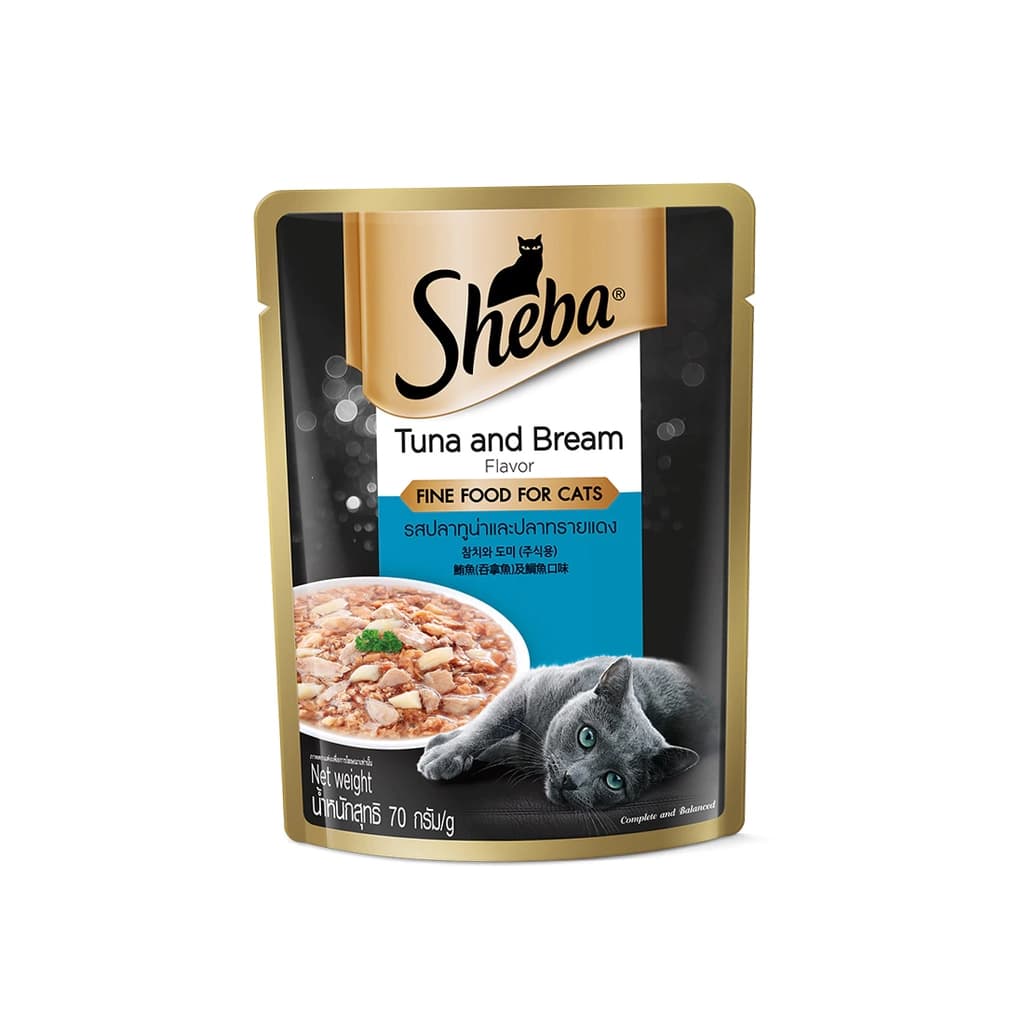 Sheba Pouch Tuna&Bream Flavour 70G.