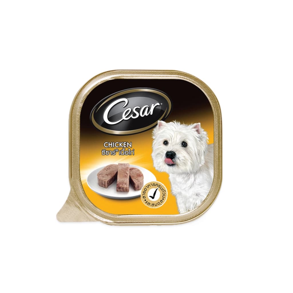Cesar Tray Dog Food Chicken Flavour 100G.