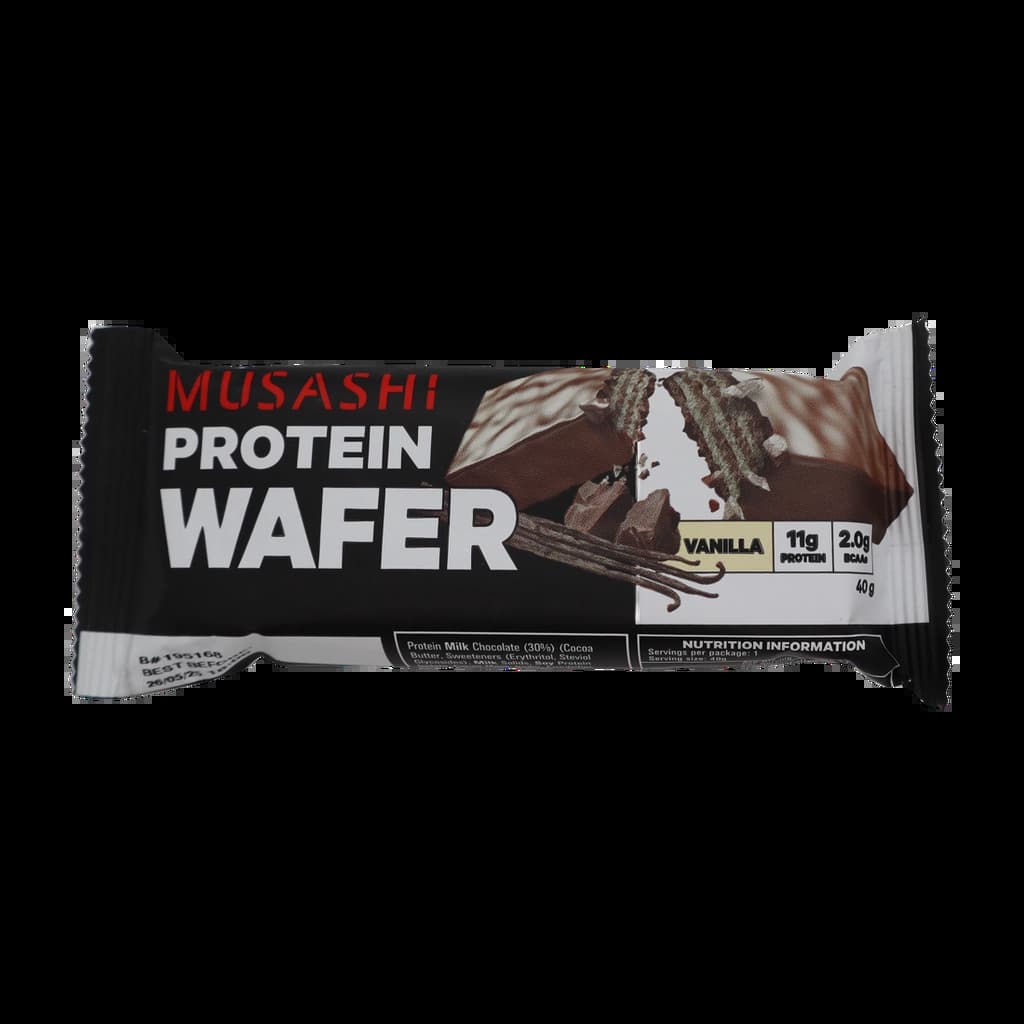 มูซาชิ โปรตีนเวเฟอร์วานิลลาบาร์ 40กรัม