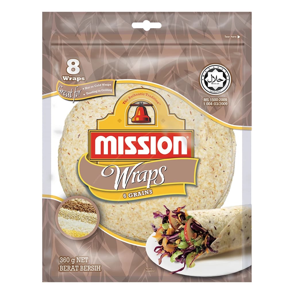 Mission Wraps 6 Grains 360G.