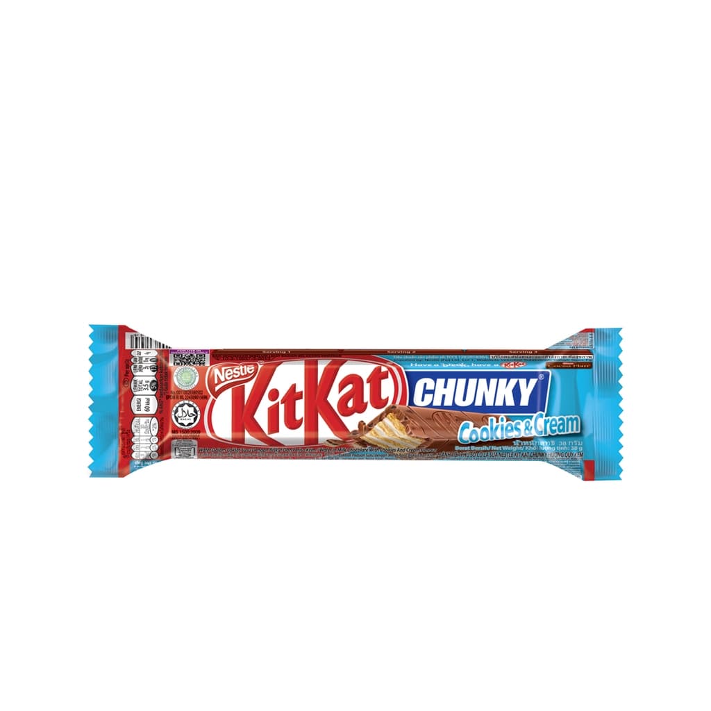 Kitkat Chunky Wafer in Chocolate with Cookies and Cream 38G.