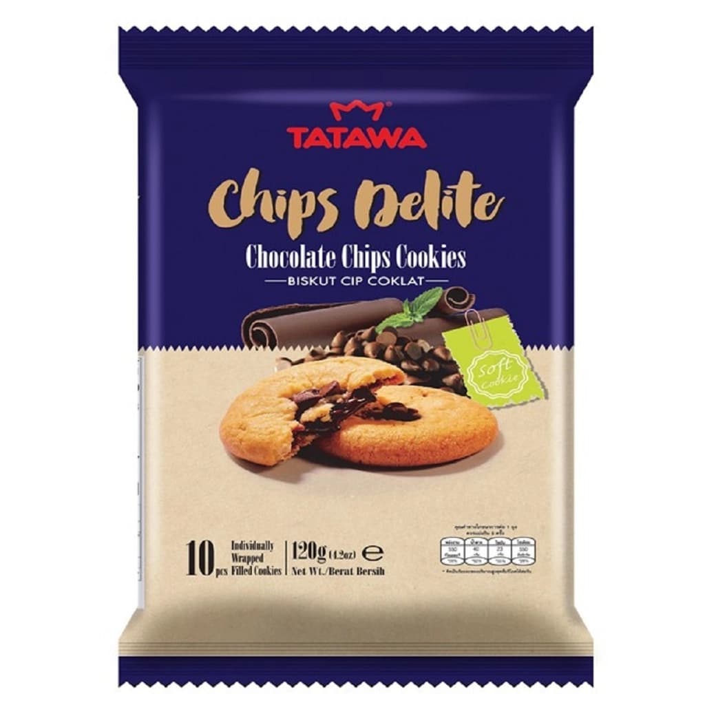 Tatawa Chip Delite Cookies Chocolate chip 120G.