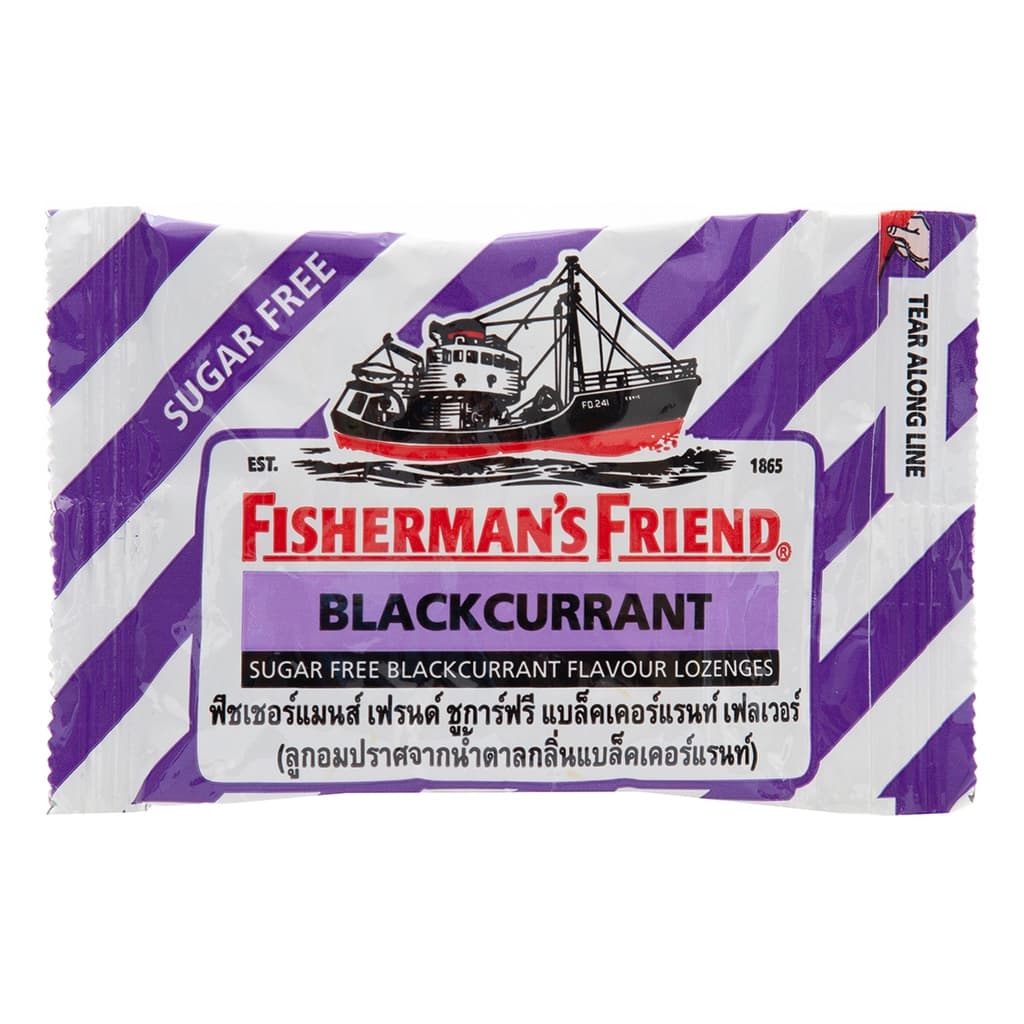 Fisherman's Friend Sugar Free Lozenges Blackcurrant Candy 25G.