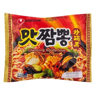 Nongshim Champong Noodle Soup Spicy Seafood Flavor 130g