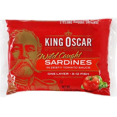 King Oscar Brisling Sardines Extra Virgin Olive Oil Two Layer 106G.
