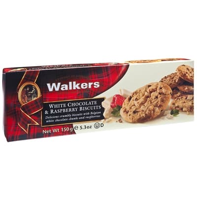 Walkers Biscuit White Choc & Raspberry 150G. 