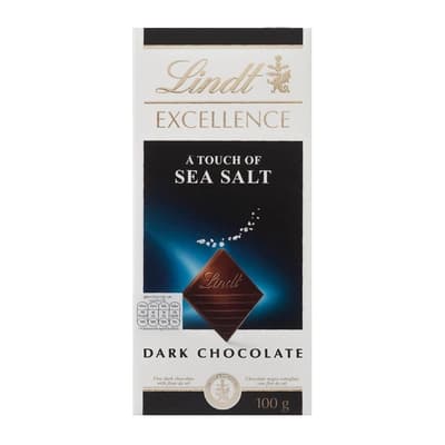 Lindt Excellence Sea Salt Dark Chocolate 100G.