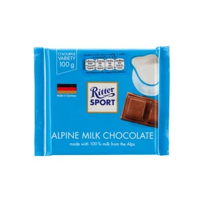 Ritter Sport Milk Chocolate 100G.