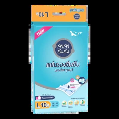 อันอัน แผ่นรองซึมซับ ขนาด L 10 ชิ้น