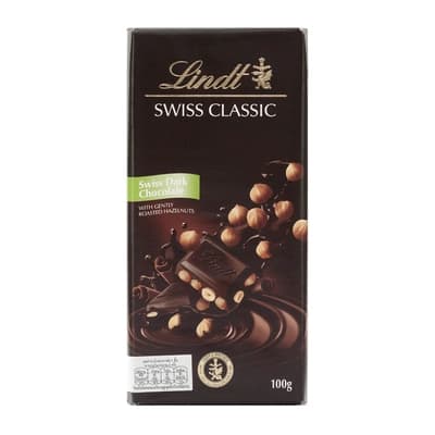 Lindt Hazelnut Dark Chocolate 100G.