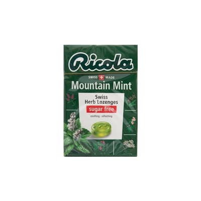 Ricola Swiss Herb Lozenges Sugar Free Mountain Mint Flavor 40G.