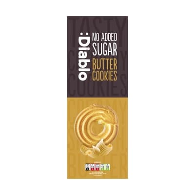 Diablo no added sugar butter cookies 135G.
