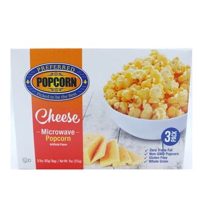 พรีเฟอร์ด ข้าวโพดดิบ สำหรับไมโครเวฟ รสชีส 255ก.