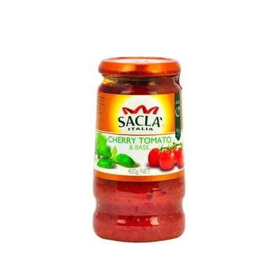 Sacla Italia Original Cherry Tomato and Basil Pasta Sauce 420G.