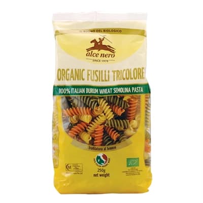 Alce Nero Organic Fusilli Tricolore 250G.