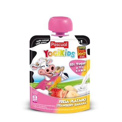Pascual Yogikids Strawberry & Banana 80G.