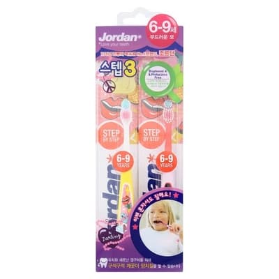 Jordan Step 3 (6-9 Years) Soft Toothbrush Pack 2