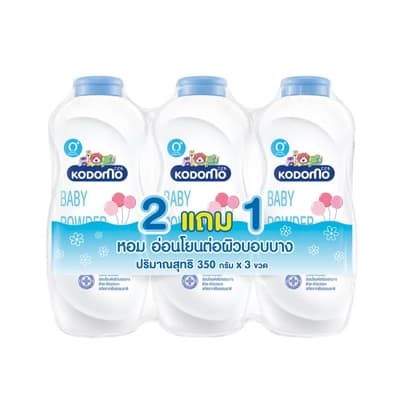 โคโดโม แป้งเด็กสีขาว 350ก. แพ็ค 3