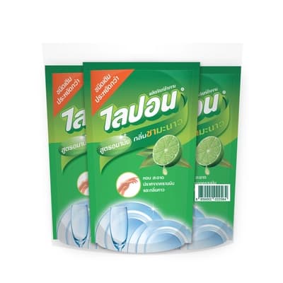 ไลปอน ผลิตภัณฑ์ล้างจานกลิ่นชามะนาว 500มล. แพ็ค 3