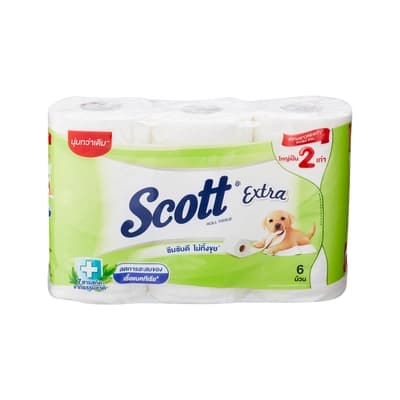 Scott Extra Toilet Tissue Double Roll Pack 6Rolls