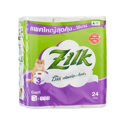 ซิลค์ กระดาษชำระไจแอนท์ยาว 3เท่า 24ม้วน