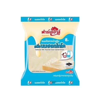 ฟาร์มเฮ้าส์ ขนมปังทาหน้าครีมกลิ่นนมฮอกไกโด 60ก.