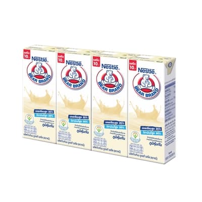 Bear Brand UHT Plain Flavour 180ML. Pack 4