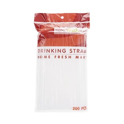 Home Fresh Mart Drinking Straw 21CM. Pack 200