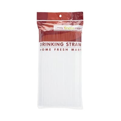 Home Fresh Mart Drinking Straw (White) 25.5CM. 200PCS.