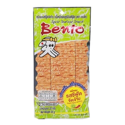 Bento Squid Seafood Snack Sweet & Spicy Flavor 20G.