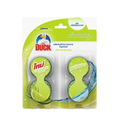 เป็ด ผลิตภัณฑ์ทำความสะอาดโถสุขภัณฑ์กลิ่นเฟรชกรีนเลมอน 38ก. แพ็ค 4