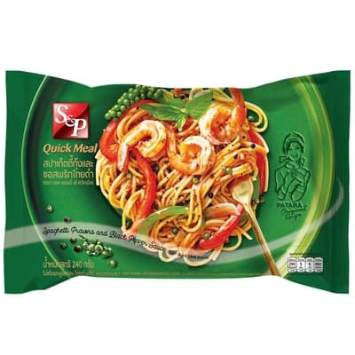 S&P Spaghetti Prawns & Blacks 240G.