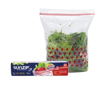 Sunzip Antivirus Zipper Bag Size L 25.40x28ซม.แพ็ค 10ใบ